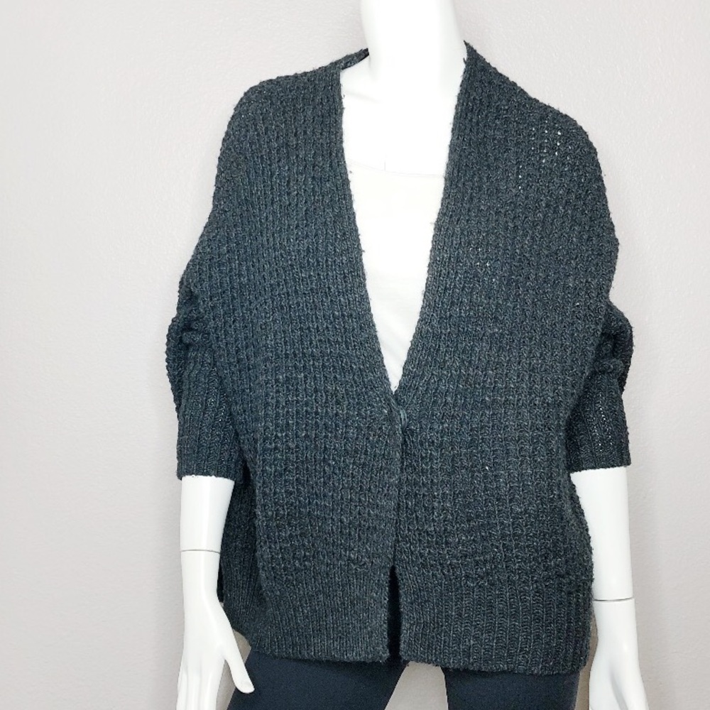 Free People Dolman KeyHole One Button Cardigan